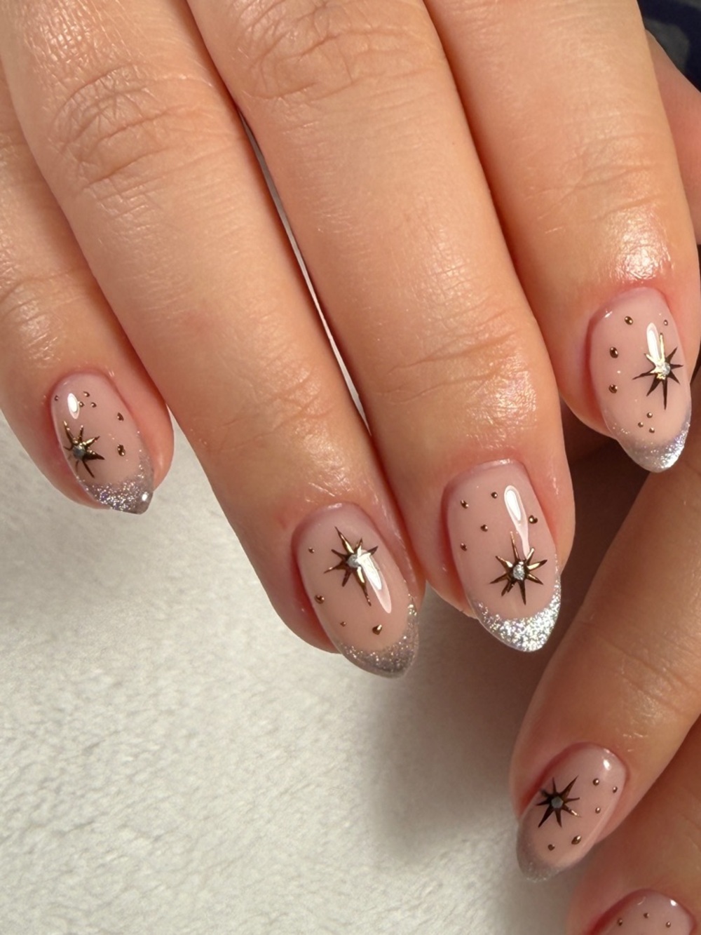 Custom gel press-on nails made by artisan set